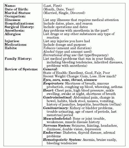 The Preoperative Evaluation Anesthesia Key